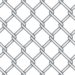 Seamless pattern with silver mesh netting. Vector colored background on white.