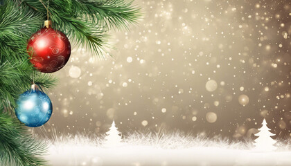 Fototapeta na wymiar Christmas background with Christmas tree