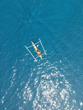 Indonesia Alor - Drone view Pura Island Sea nomads - Bajau - Fishing © Marko