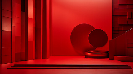 Red Studio background concept for Product Shoot