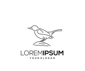 Single Line Bird Icon