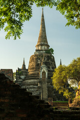 Fototapeta premium Wat Phra Si Sanphet in sunset