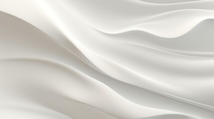 Satin Waves. Beautiful White and Grey Silk Drapery