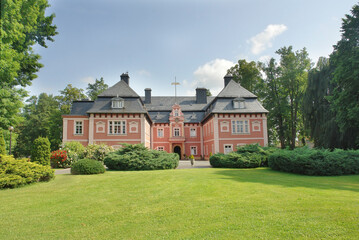 Fototapeta na wymiar Neo-baroque palace in Miłków, Poland