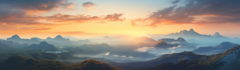 Fototapeta premium sunrise in the mountains