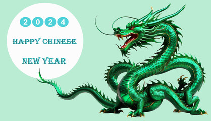 Fototapeta premium happy chinese new year dragon zodiac sign year of the dragon chinese