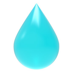 Water Drop icon Symbol isolated 3D render Ilustration