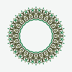 circle frame detail design with green color