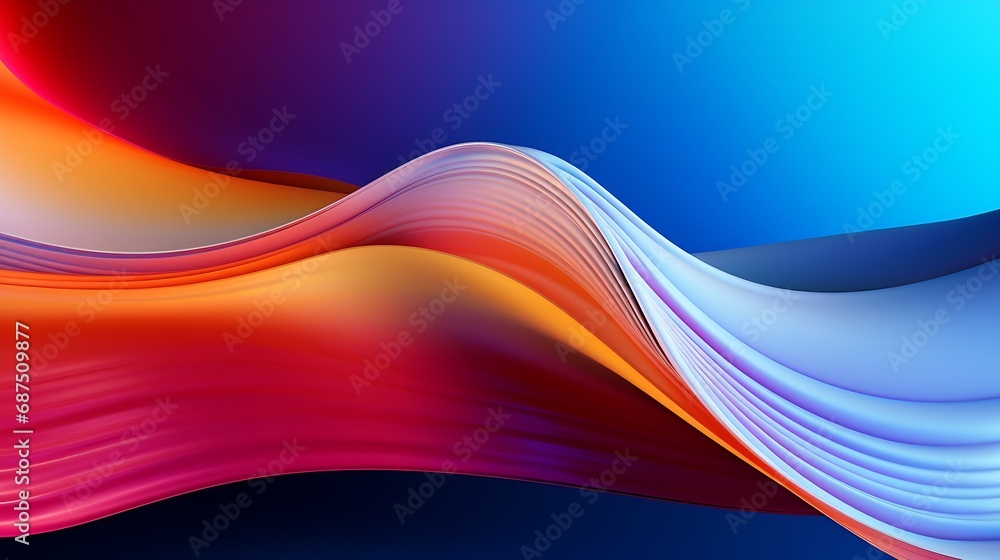 Leinwandbilder A stunning 3D render of an abstract multicolor spectrum : Generative AI