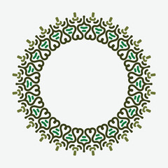 circle frame detail design with green color