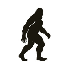Fototapeta na wymiar Bigfoot silhouettes vector and bigfoot concept.