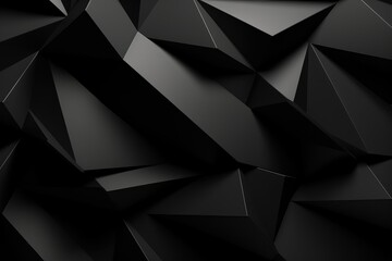 Radiant Geometric 3D Black Texture for Modern Design
