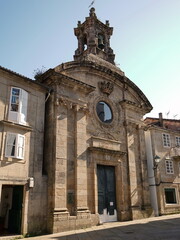 Fototapeta na wymiar Church of 'Santa María do Camiño', neoclassical style, on the 'Rúa Travesa' in the city of Santiago de Compostela Santiago de Compostela, Galicia, Spain 10092023