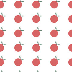 Tangerine oranges hand drawn simple seamless pattern