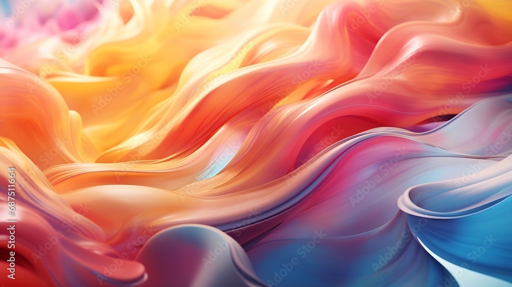 Poster A Mesmerizing 3D Abstract Multicolor Visualization : Generative AI