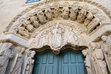 Doorway of the 'Colexio de San Xerome', a civil building in Santiago de Compostela, located on the southern side of Praza do Obradoiro
Santiago de Compostela, Galicia, Spain 10092023