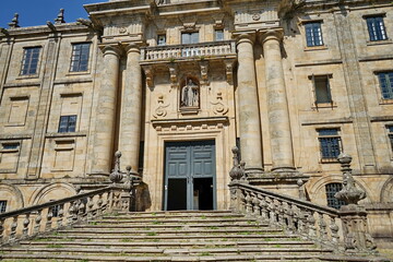 Monastery of 'San Marti&ntilde;o Pinario' in Praza da Inmaculada, in the old town of Santiago de Compostela Santiago de Compostela, Galicia, Spain 10092023