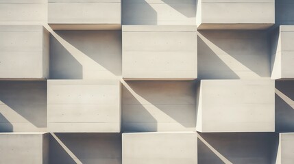 Geometric architecture detail modern concrete structure building abstract concrete architecture background building concrete balcony construction middle east Minimal architecture moder : Generative AI