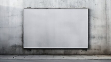 Transparent signboard on concrete wall, mock up : Generative AI