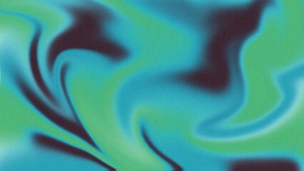 Green blue abstract wave gradient background with noise. 4k resolution