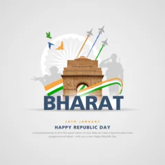 Foto op Aluminium happy republic day India greetings. vector illustration design. © rahul