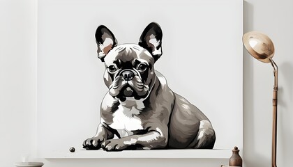 Isolate French bulldog