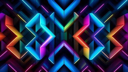neon patterns - geometry, background, wallpaper