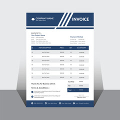 Fototapeta na wymiar Vector creative modern invoice business template