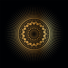 Circle Golden Luxury Mandala Design
