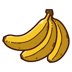 バナナひと房のイラスト
