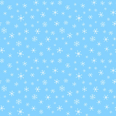 Winter Holiday vector blue background with snow