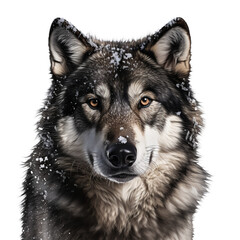 portrait of a wolf, PNG