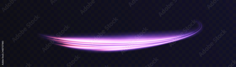 Poster Light effect of high speed curved light beams. Technology of light movement of light energy. Banner poster design concept. Abstract background of curved rays of light.