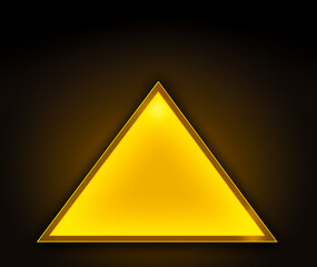 Yellow triangle frame background, geometric shapes background