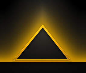 Yellow triangle frame background, geometric shapes background