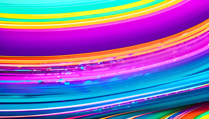 Abstract marbled acrylic paint ink painted waves painting texture colorful background banner - Bold colors, rainbow color swirls wave