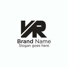 Logo branding for company website or creative minimal letter NR logo design