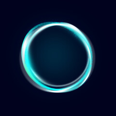 Glow swirl light effect. Circular lens flare. Abstract rotational lines on a transparent background