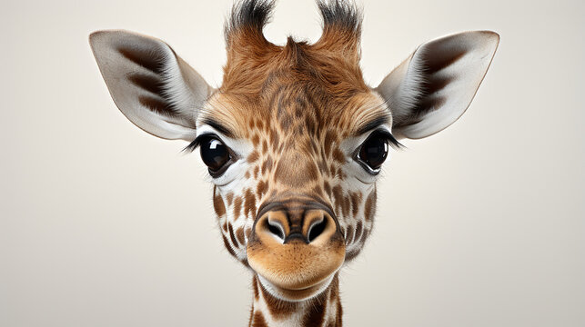 3d rendered photo of giraffe on a simple background made with generative AI