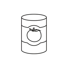 Can of tomato food vector symbol sign