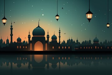 Ramadan the ninth month of islamic calendar observed by Muslims around world. - obrazy, fototapety, plakaty