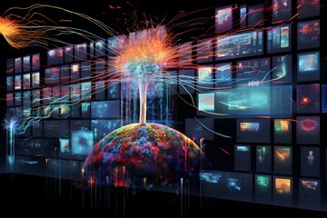 
Image Classification A stunning illustration depicting the process of image classification using Artificial Intelligence. The artwork showcases the intricate algorithms and neural networks at work