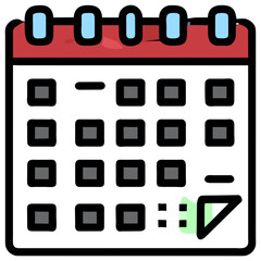 calendar icon set vector