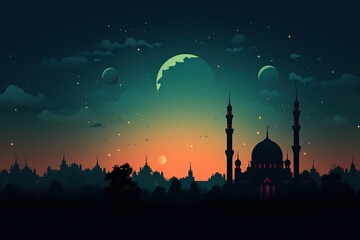 Ramadan the ninth month of islamic calendar observed by Muslims around world. - obrazy, fototapety, plakaty