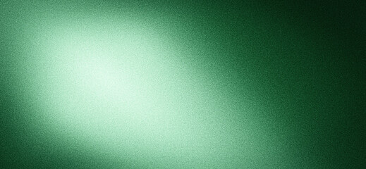 Grainy texture green gradient background glowing light dark backdrop noise grain effect banner header design copy space © Enso