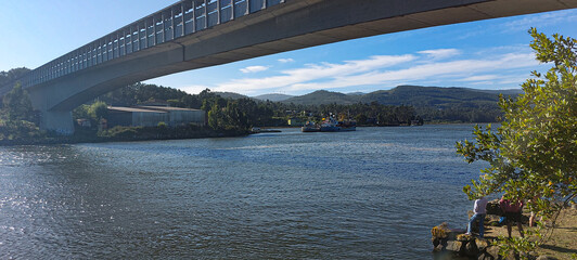 Fototapeta premium bridge over the blue sea