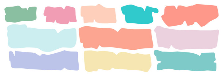 Set Collection of Label Callout Minimalist with Various Size for Masking Image and Background Text