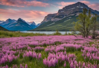 Vivid Vistas: Alberta's Waterton Lakes National Park Spring Blossoms