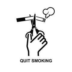 Quit smoking icon isolated on background vector illustration.