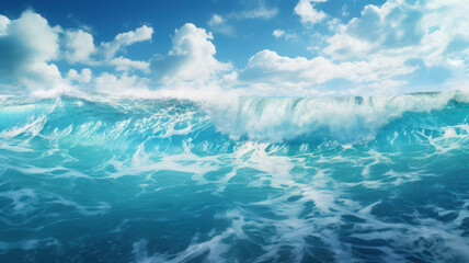 Serene Ocean Waves Background